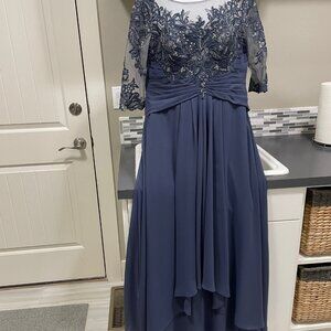 Wedding & Formal- JJ's House- Mother of the Bride Dress, Sz 12, Color-Storm